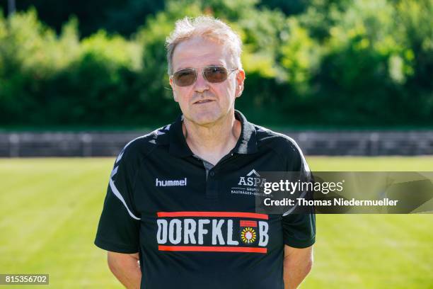 Andreas Jung of Sonnenhof Grossaspach poses during the team presentation on July 13, 2017 in Grossaspach, Germany.