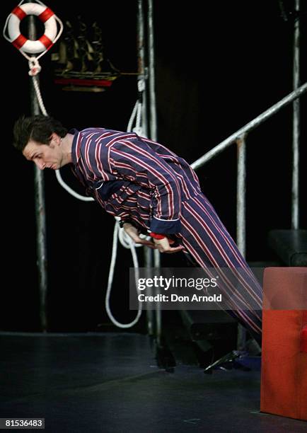 Frank Woodley performs live on stage during the opening night of Frank Woodley`s Possessed at the Sydney Opera House on June 12, 2008 in Sydney,...