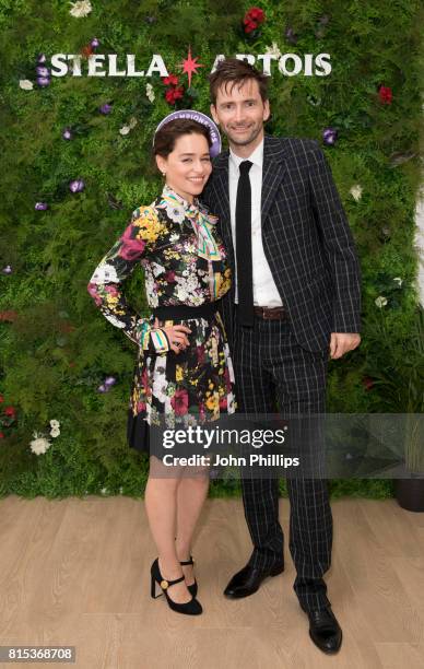 Stella Artois hosts Emilia Clarke and David Tennant at The Championships, Wimbledon as official beer of the tournament at Wimbledon on July 16, 2017...