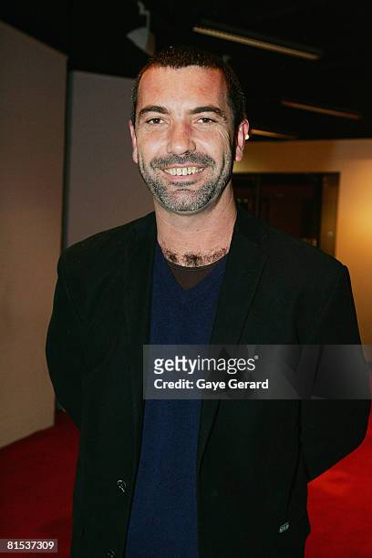 Musician Paul Mac arrives for the opening night of Frank Woodley's Possessed at the Sydney Opera House on June 12, 2008 in Sydney, Australia.