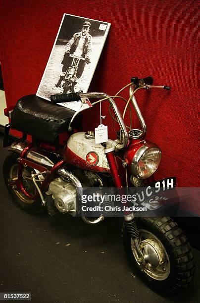 Mini motorbike owned by Ringo and John Lennon that will be auctioned during an entertainment memorabilia auction on Wednesday 18th June is seen at...