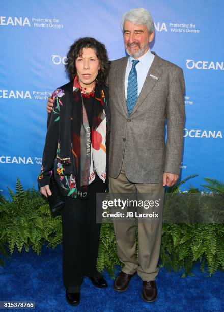 Lily Tomlin and Sam Waterston attend the 10th Annual Oceana SeaChange Summer Party on July 15, 2017 in Laguna Beach, California.