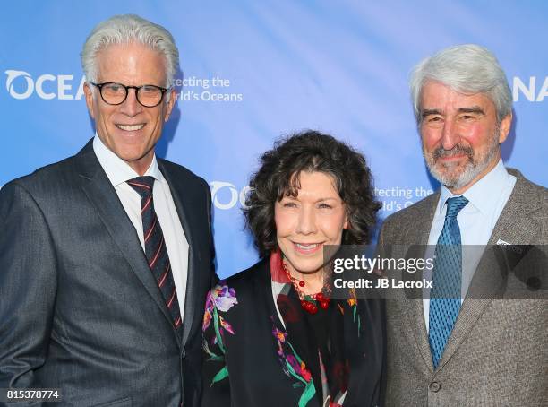 Ted Danson, Lily Tomlin and Sam Waterston attend the 10th Annual Oceana SeaChange Summer Party on July 15, 2017 in Laguna Beach, California.