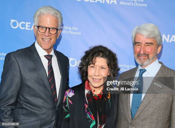 Ted Danson, Lily Tomlin and Sam Waterston attend the 10th Annual Oceana SeaChange Summer Party on July 15, 2017 in Laguna Beach, California.