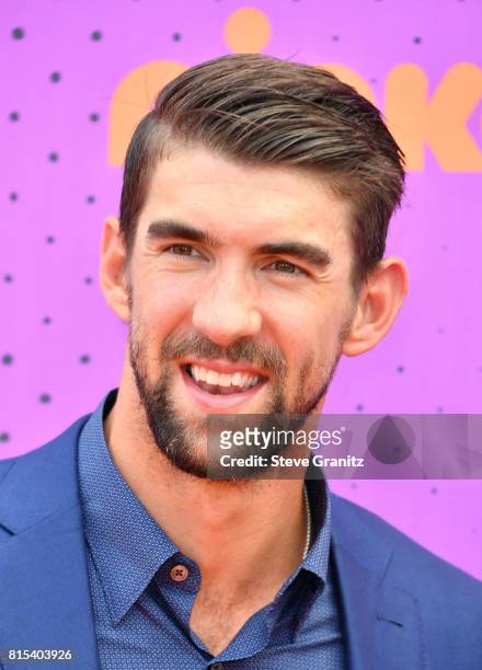 Michael Phelps attends the Nickelodeon Kids' Choice Sports Awards 2017 at Pauley Pavilion on July 13, 2017 in Los Angeles, California.