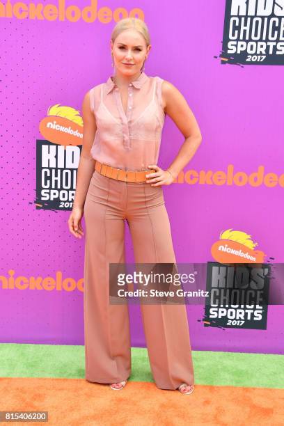 Lindsey Vonn attends the Nickelodeon Kids' Choice Sports Awards 2017 at Pauley Pavilion on July 13, 2017 in Los Angeles, California.