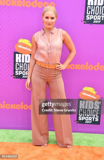Lindsey Vonn attends the Nickelodeon Kids' Choice Sports Awards 2017 at Pauley Pavilion on July 13, 2017 in Los Angeles, California.