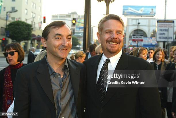 Director Peter Kominsky and producer John Wells at the premiere of "White Oleander" at the Chinese Theatre in Hollywood, California.