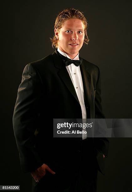 Nicklas Backstrom of the Washington Capitals poses for a portrait prior to the 2008 NHL Awards at the at the Elgin Theatre on June 12, 2008 in...