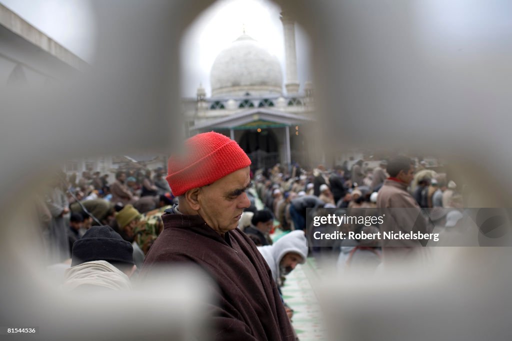 Worshipper At The Hazratbal Shrine