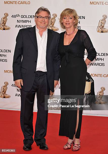 Actor Christian Rauth and Cecile Auclert attends the Golden Nymph awards ceremony during the 2008 Monte Carlo Television Festival held at Grimaldi...