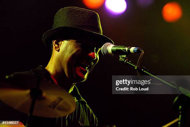 Jose Galeano of Grupo Fantasma performs at the 2008 Bonnaroo Music and Arts Festival on June 12, 2008 in Manchester, Tennessee.