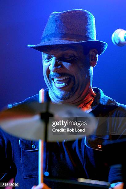 Jose Galeano of Grupo Fantasma performs at the 2008 Bonnaroo Music and Arts Festival on June 12, 2008 in Manchester, Tennessee.