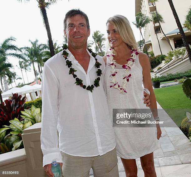 Actor Dennis Quaid and wife Kimberly Quaid attend the 2008 Maui Film Festival at the Four Seasons on June 12, 2008 in Maui, Hawaii.