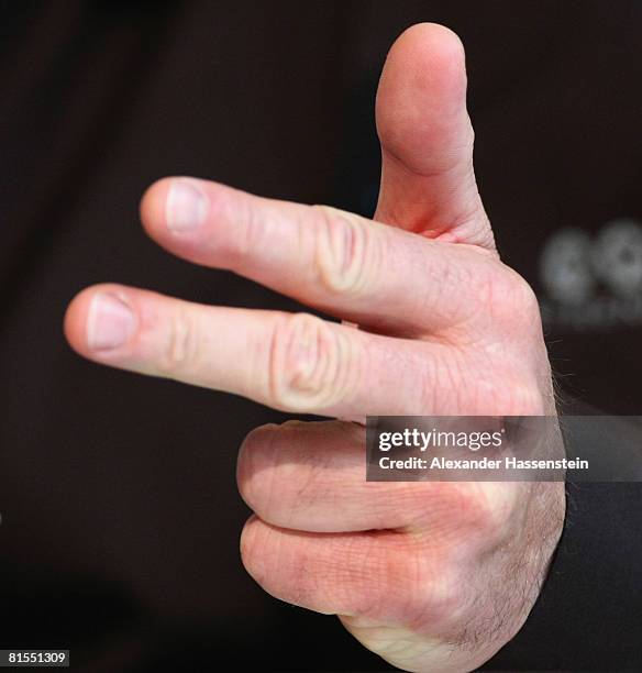 Joachim Loew, head coach of the German national team, gestures during a press conference of the German national team at the Centro Sportivo Tenero on...