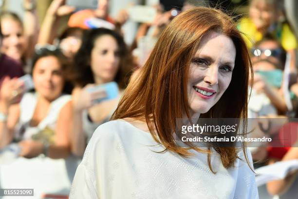 Actress Julianne Moore attends Giffoni Film Festival 2017 Day 3 Blue Carpet on July 16, 2017 in Giffoni Valle Piana, Italy.