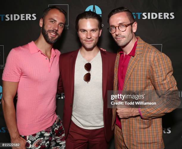 John Halbach, Van Hansis and Kit Williamson attend the "EastSiders" Premiere And After Party At Outfest on July 15, 2017 in Los Angeles, California.