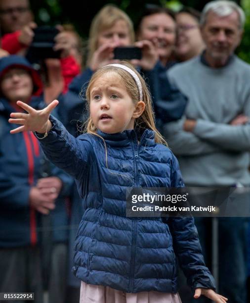 Princess Josephine of Denmark attends the Ringsted horse ceremony at Grasten Slot during their summer vacation on July 16, 2017 in Grasten, Denmark.