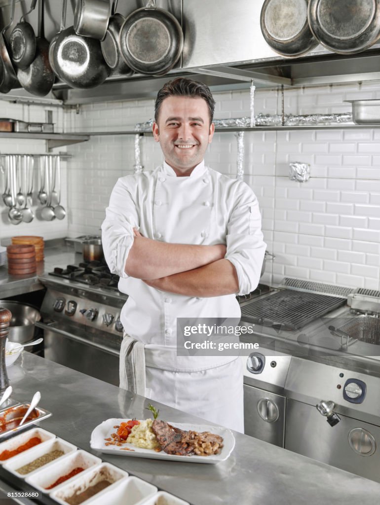 Chef in commercial ktichen