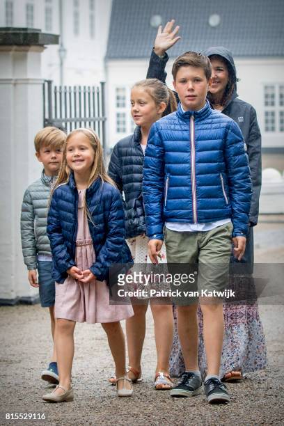 Crown Princess Mary of Denmark, Prince Christian of Denmark, Princess Isabella of Denmark, Prince Vincent of Denmark and Princess Josephine of...