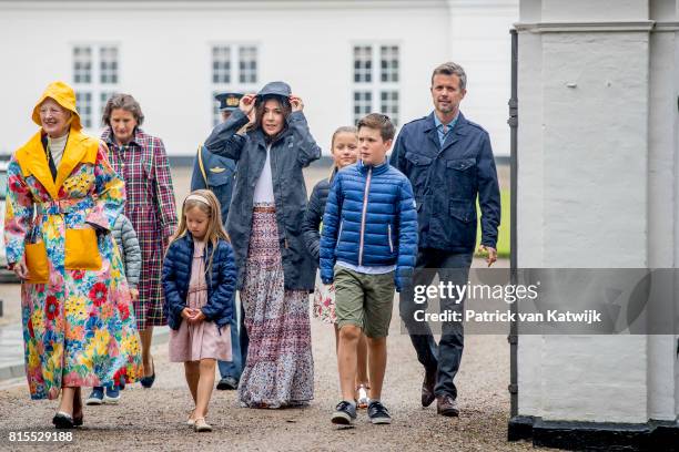 Queen Margrethe of Denmark, Crown Prince Frederik of Denmark, Crown Princess Mary of Denmark, Prince Christian of Denmark, Princess Isabella of...