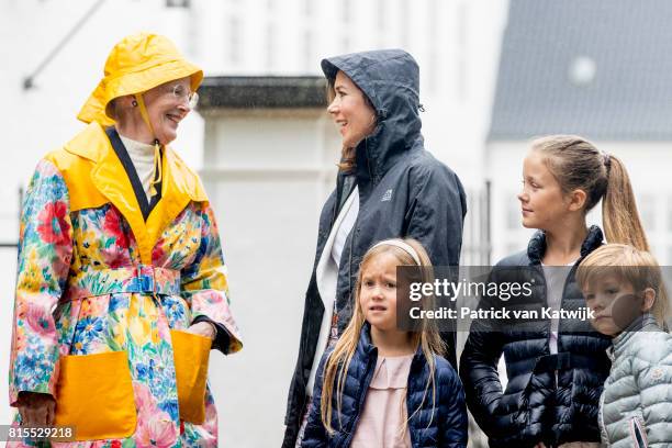 Queen Margrethe of Denmark, Crown Princess Mary of Denmark, Princess Isabella of Denmark, Prince Vincent of Denmark and Princess Josephine of Denmark...