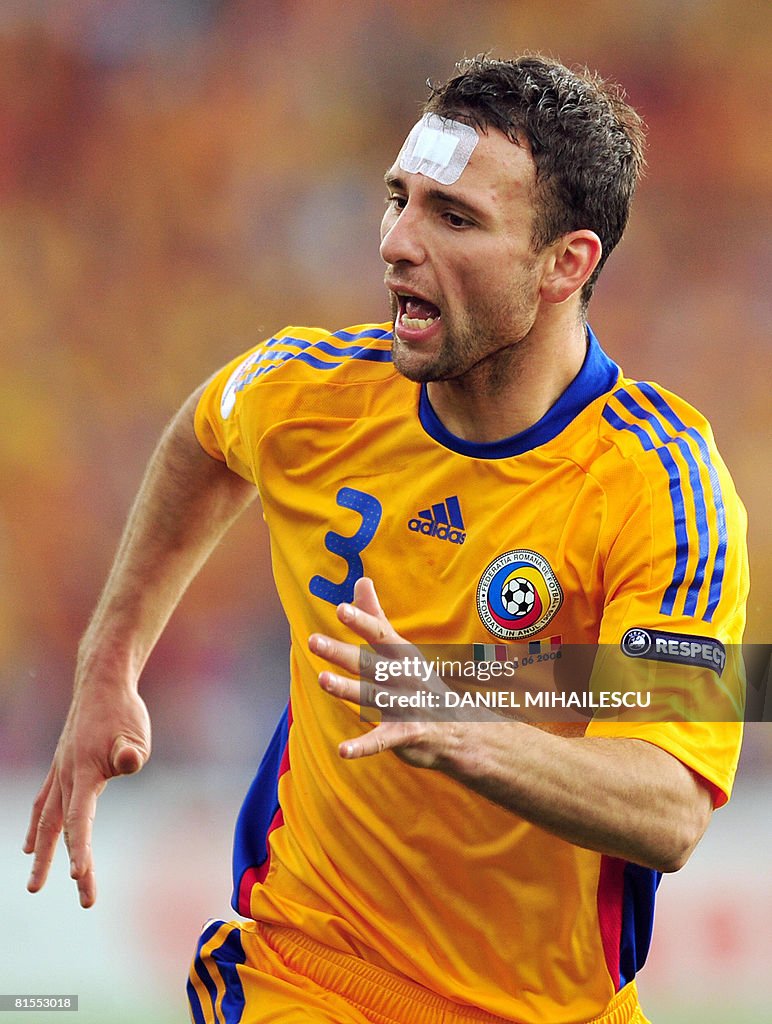 Romanian defender Razvan Rat, sporting a