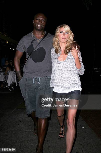 Seal and Heidi Klum leave Da Silvano restaurant on June 12, 2008 in New York City..