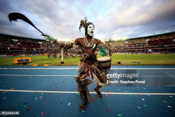 Performers dance during the closing ceremony on day five of the IAAF U18 World Championships on July 16, 2017 in Nairobi, Kenya.