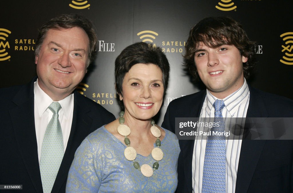 Tim Ruchert Tim Russert, Maureen Orth, Luke Russert at the launch of XM Radio's ...