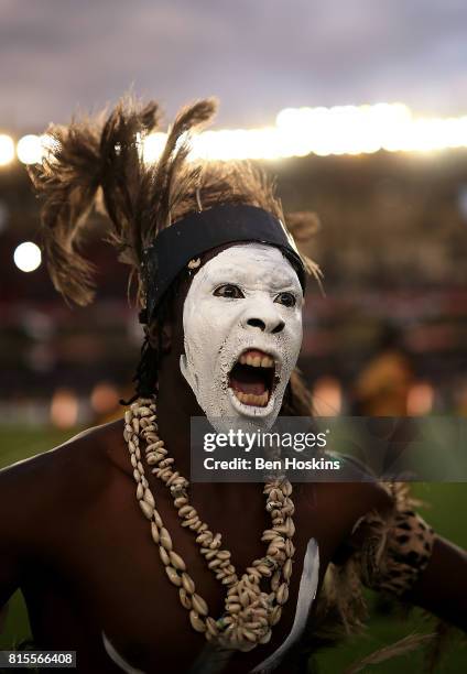 Dancers perform during the opening ceremony on day five of the IAAF U18 World Championships at The Kasarani Stadium on July 16, 2017 in Nairobi,...