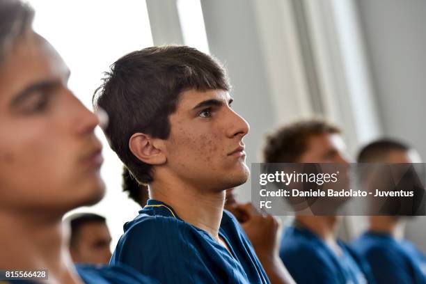 Alessandro Lombardi of Juventus Primavera during a training session on July 16, 2017 in Vinovo, Italy.