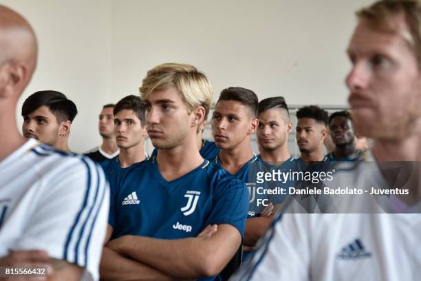 Biagio Morrone of Juventus Primavera during a training session on July 16, 2017 in Vinovo, Italy.