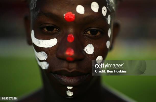 Dancer poses for a portrait on day five of the IAAF U18 World Championships at The Kasarani Stadium on July 16, 2017 in Nairobi, Kenya.