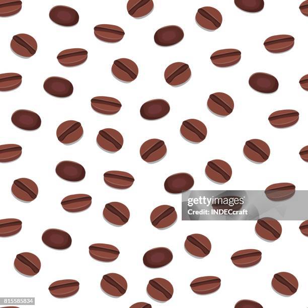 coffee bean seamless design - coffee beans background stock illustrations
