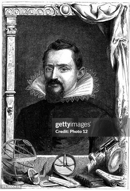 Johannes Kepler German astronomer. Wood engraving, Paris c 1870.