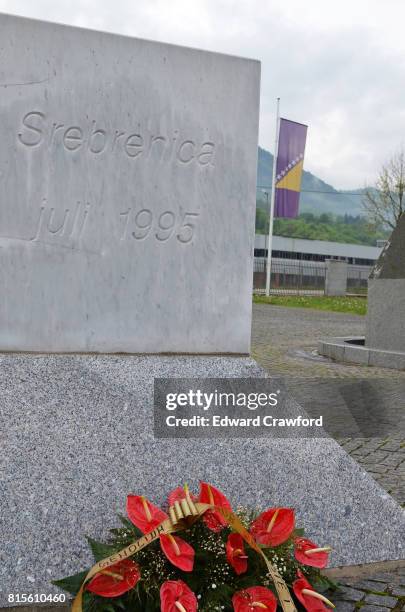 the srebrenica memorial - srebrenica stock pictures, royalty-free photos & images