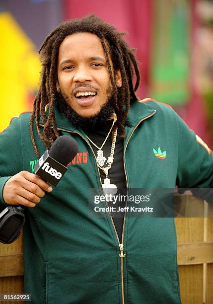 Stephen Marley backstage during Bonnaroo 2008 on June 13, 2008 in Manchester, Tennessee.