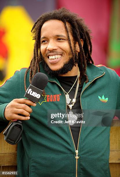 Stephen Marley backstage during Bonnaroo 2008 on June 13, 2008 in Manchester, Tennessee.