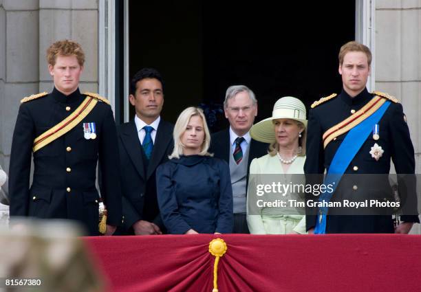 Prince Harry and Prince William with the Prince Richard, Duke of Gloucester , Birgitte, Duchess of Gloucester and their daughter Lady Davina Lewis...