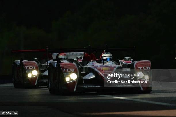 Alexandre Premat of France and Audi Sport Team Joest drives during the 76th running of the Le Mans 24 Hour race at the Circuit des 24 Heures du Mans...