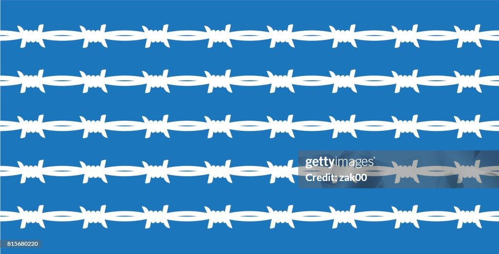 Barbed wires isolated