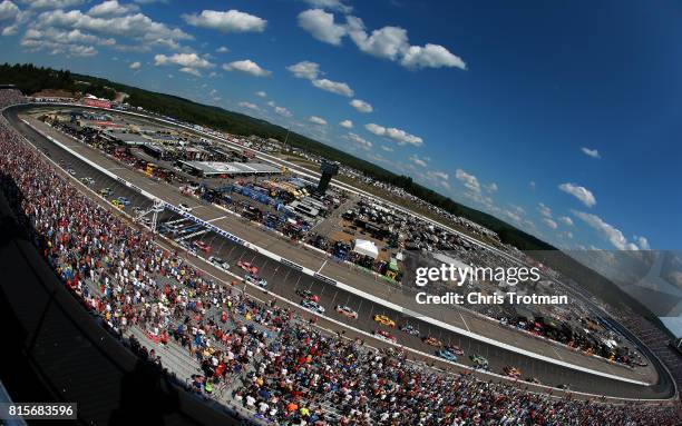 General view of the Monster Energy NASCAR Cup Series Overton's 301 at New Hampshire Motor Speedway on July 16, 2017 in Loudon, New Hampshire.