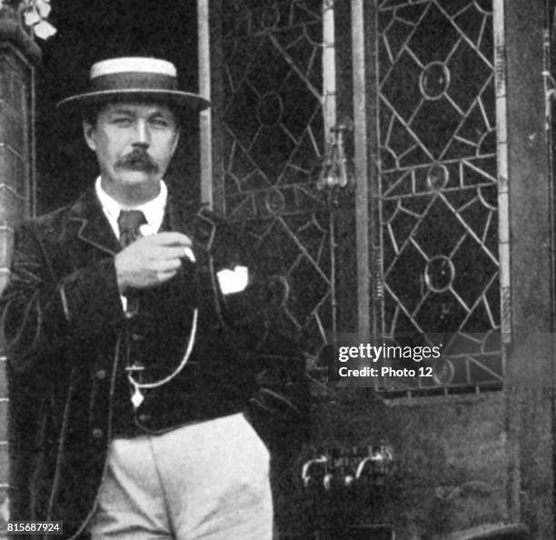 Arthur Conan Doyle Scottish writer. Creator of Sherlock Holmes and of Brigadier Gerard. After a photograph c1900. Halftone.