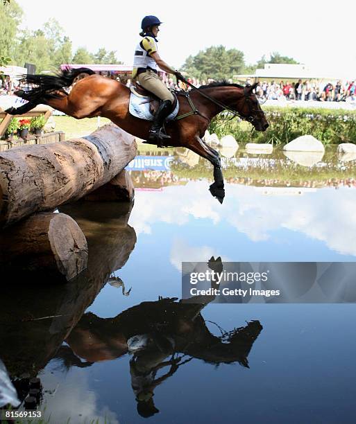 Mirella Vrolijk of Netherlands on Heide-Prinz in action during the Cross Country CCI**** of the HSBC FEI Classics Series on June 14, 2008 in...