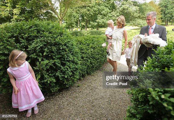 Princess Elisabeth of Belgium, Prince Emmanuel of Belgium, Princess Mathilde of Belgium, Prince Gabriel of Belgium and Prince Philippe of Belgium...