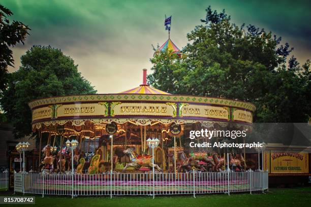victorian carousel in york - victorian carnival stock pictures, royalty-free photos & images