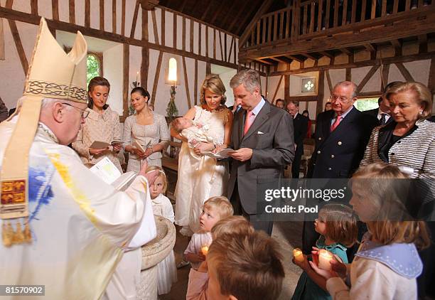 Cardinal Danneels, Count Sebastien von Westphalen, Princess Victoria of Sweden, Princess Mathilde of Belgium, Prince Philippe of Belgium, King Albert...