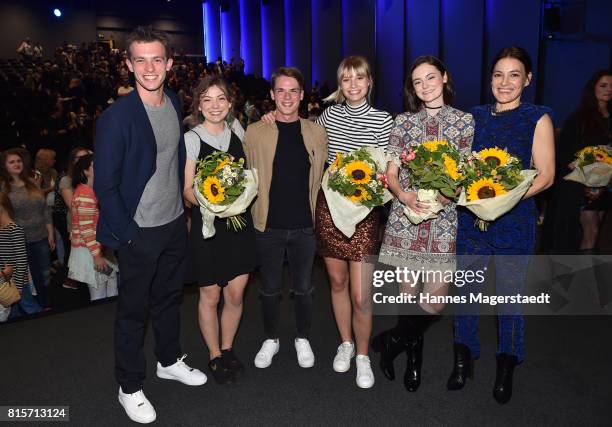 Jannis Niewoehner, Amber Bongard, Marvin Linke, Amber Bongard, Marvin Linke, Hanna Binke, Lea van Acken and Nicolette Krebitz during the 'Ostwind -...