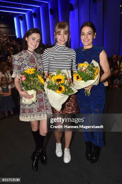 Lea van Acken, Hanna Binke and Nicolette Krebitz during the 'Ostwind - Aufbruch nach Ora' premiere n Munich at Mathaeser Filmpalast on July 16, 2017...